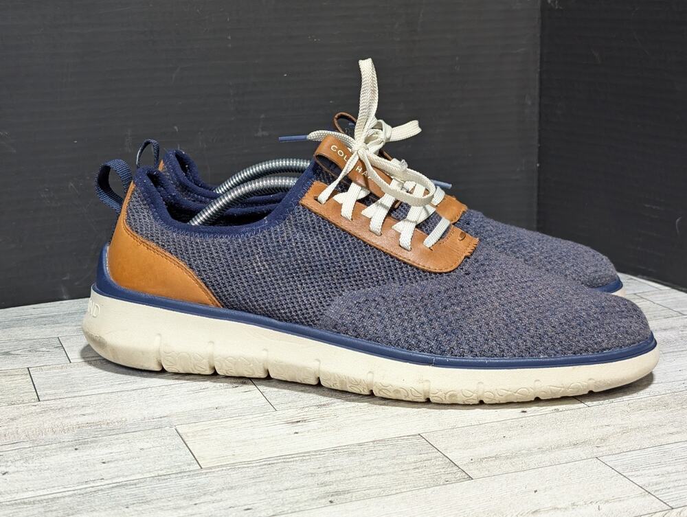 Cole Haan Men Generation Zerogrand Stitchlite Sneakers Blue C31403 Size 11.5 US